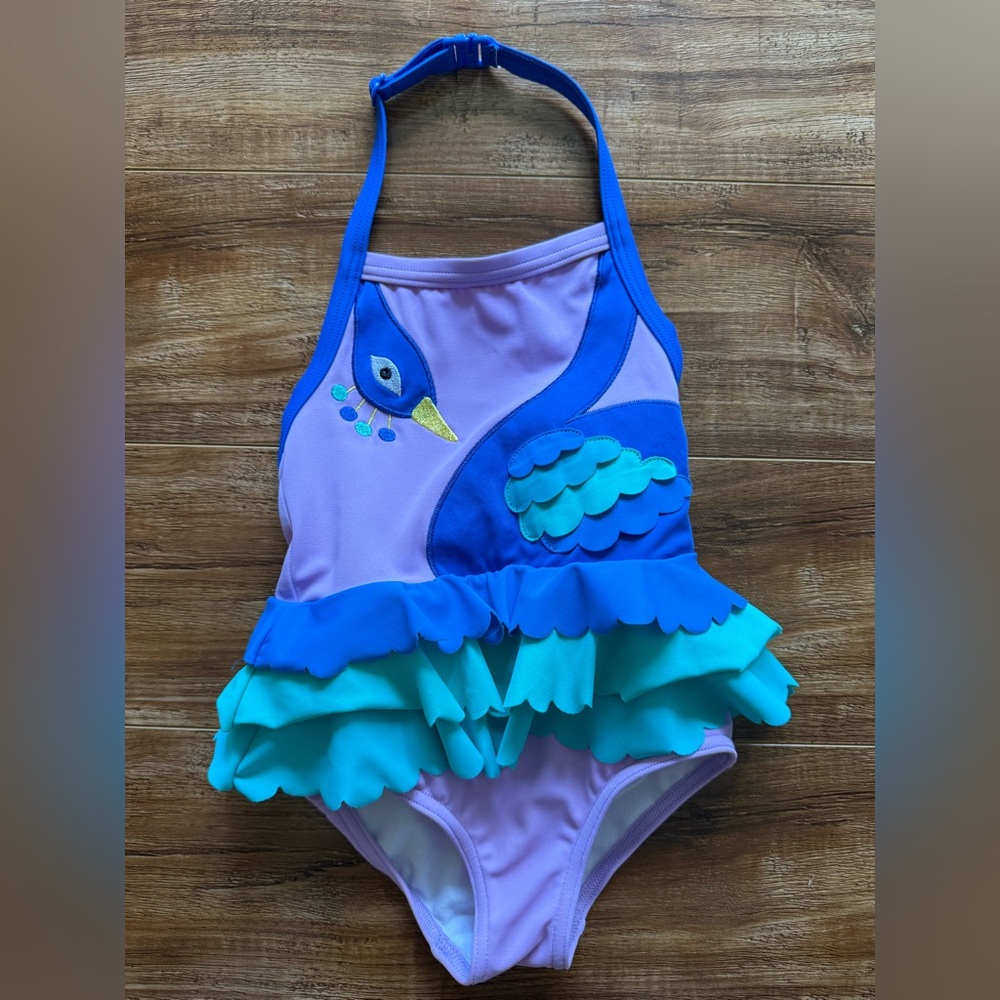Mini Boden Beautiful Peacock Swimsuit